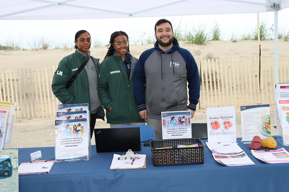 Members of Episcopal Health Services Population Health team provided blood pressure screenings and on-spot provider appointments to attendees at the event.
