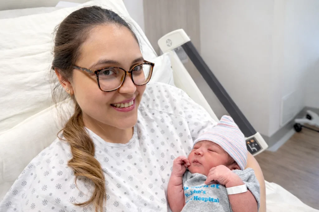 Far Rockaway resident Maryelyn Mendoza Sandoval welcomed her son, Jonas on Jan. 2 at 12:37am in Episcopal Health Services’ new Labor and Delivery Suite.