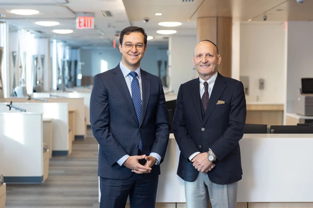 Mark Ashamalla, MD, Chief of Radiation Oncology (left) with Marc Warshawsky, MD, Chief of Medical Oncology at EHS
